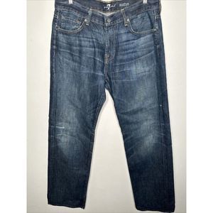 7 For All Mankind Austyn Jeans Men's 36 Blue Dark Wash Denim 36x33.5”